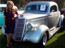 Audrey Fitting and 35 Ford
