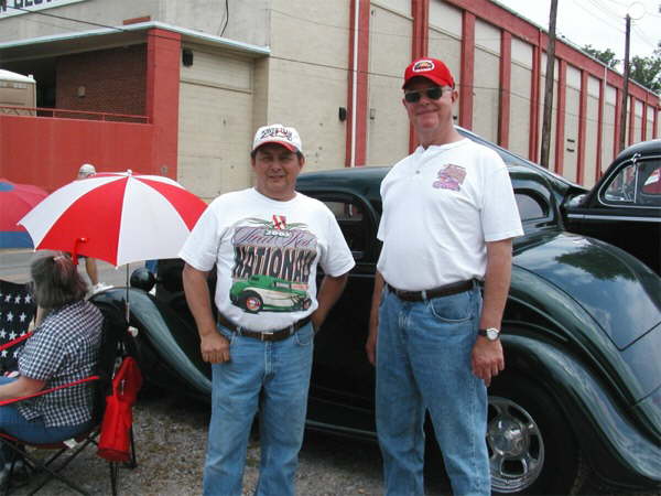 Here are Jim Green & Fred Crane w/Jim's green '34 Chevy Coupe.  They met each other & became good friends when Jim retired to GA.  Currently working on a cool 