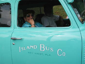 The Island Bus Co. hotrod - reminded Judi & I of our trip to Key West in January!