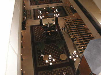 A view of the Marriott host hotel's lobby from the 8th floor!