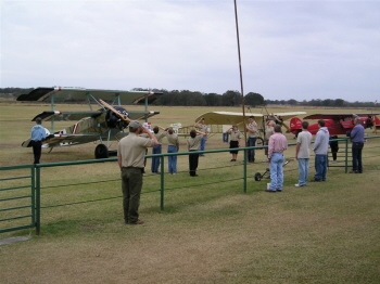 Local Boy Scouts raising Old Glory