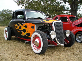One of the many Old school hot rods at Kingsbury