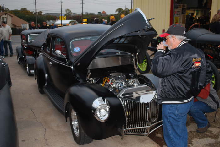 6  Donut Gang member Paul Brault looks over fellow Donut Mickey Greer's fine '39