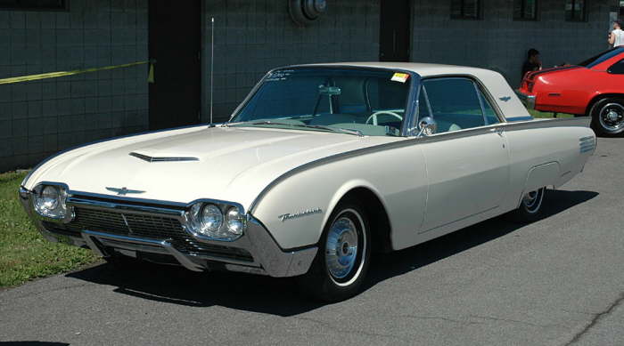 '61 T-bird-In 61 the Thunderbird was completely restyled.  This is a low-miles (61,000) survivor in outstanding condition. 