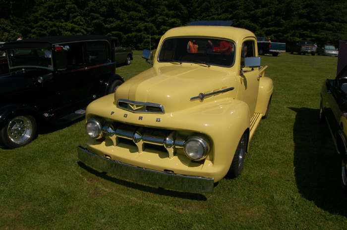 yellow Ford pickup