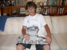 Alec with first Harrell intake manifold, 2009