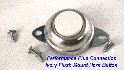 PRA1204W - Ivory Universal Horn Button Flush Mount 5 amp 12v