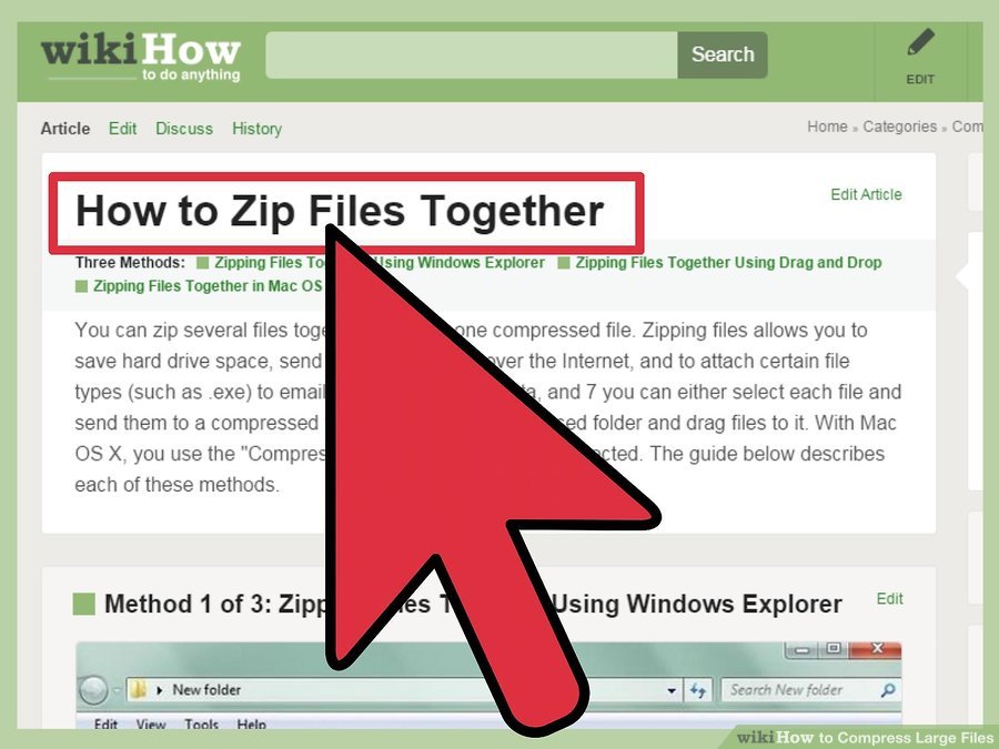 How zip. Compressing files.