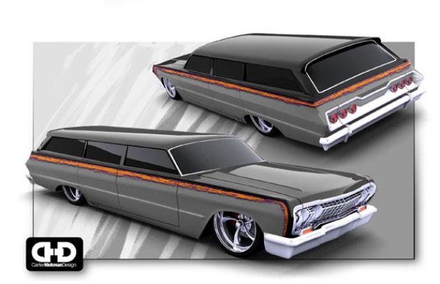 Twin Turbo 63 Impala Wagon Hotrod Hotline