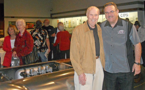 Alex Xydias and Greg Sharp at the unveiling of Dan Webb