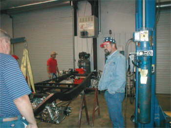 Jack checking out his frame.