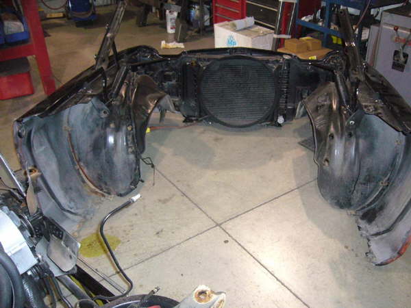 Front clip removed as an assembly