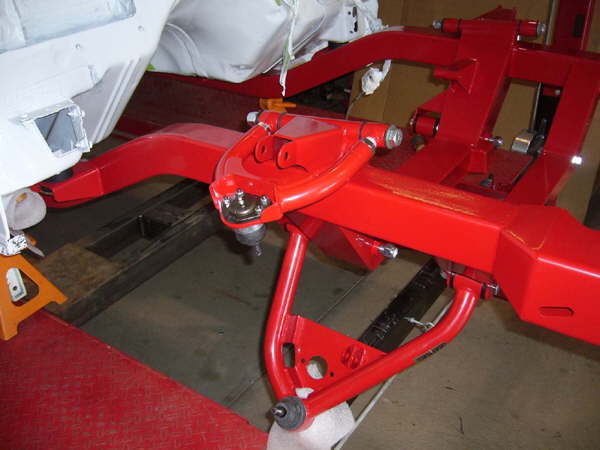 Upper control arms are installed, arms are fully adjustable for caster & camber and have bolt in replaceable ball joints