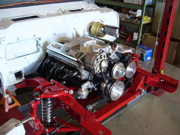 Bolt on accessories and headers are installed