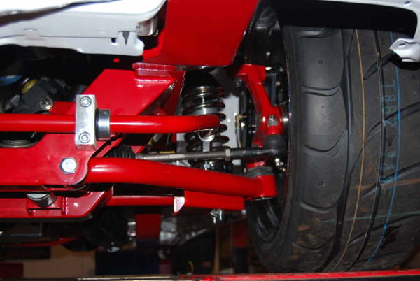 Suspension adjusted and ready to hit the road with Nitto NT01 tires all around.