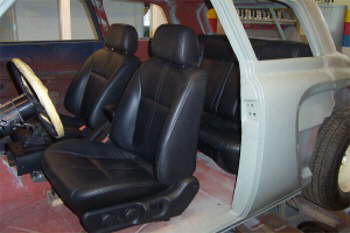 Leather seats.